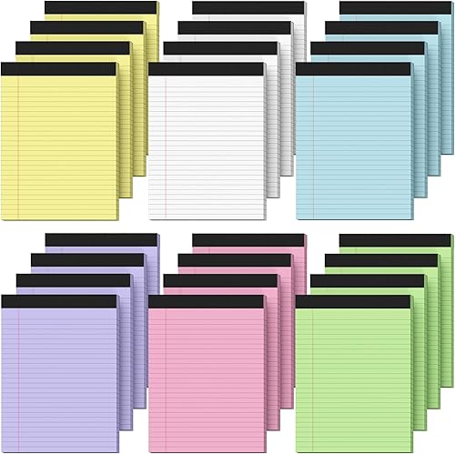Miniatura 10 de Blocs de Notas Legales de 8.5 x 11 pulgadas, Blocs de Notas Legales de Colores, Rayado Ancho, Paquete de 12 Blocs de Notas de 8.5 x 11, Blocs de