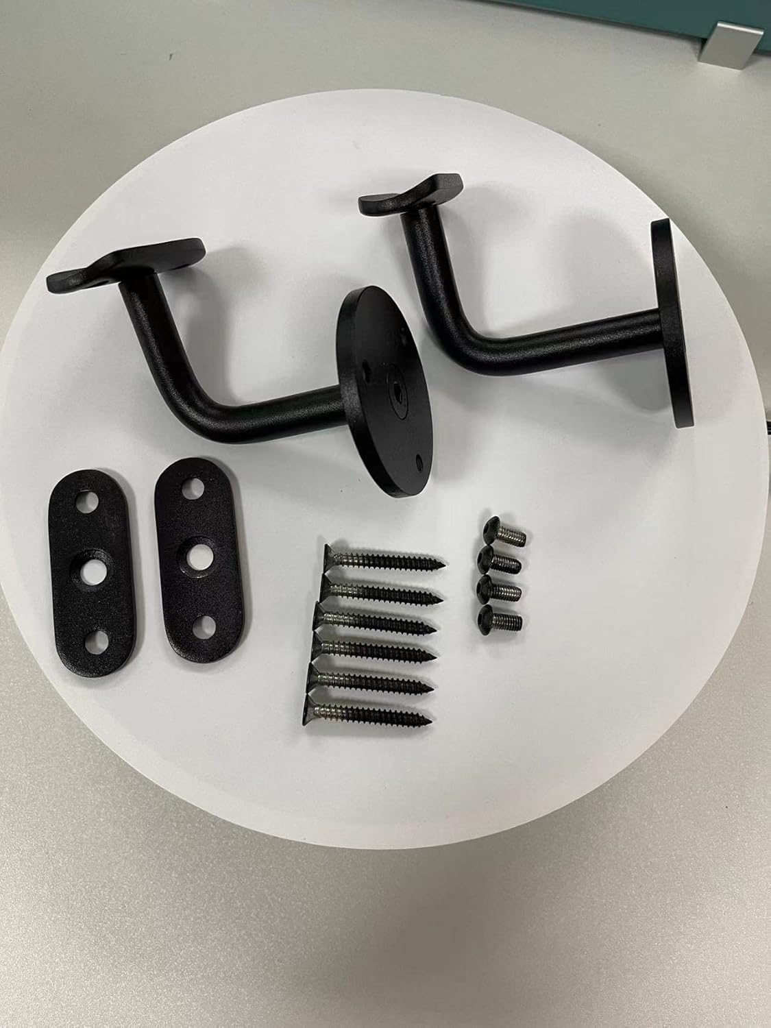 Buy MiniceM 2 Pack Stainless 316 Black Heavy Duty Stair Handrail Wall Bracket for Hanger