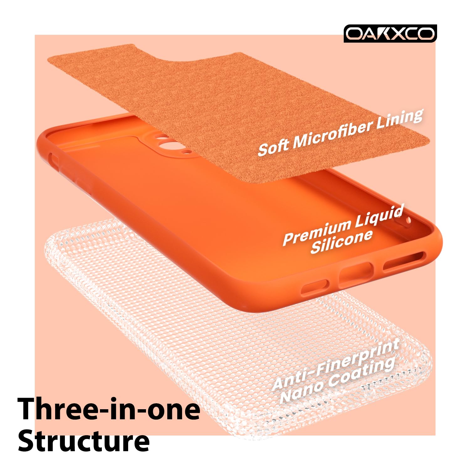oakxco for iPhone 16 Pro Max Case Liquid Silicone, Soft Rubber Gel Elegant Aesthetic Basic Simple Cover, Cute Thin Slim TPU Matte Solid Color Plain Smooth Case for Women Girl, Light Pink — view 1011