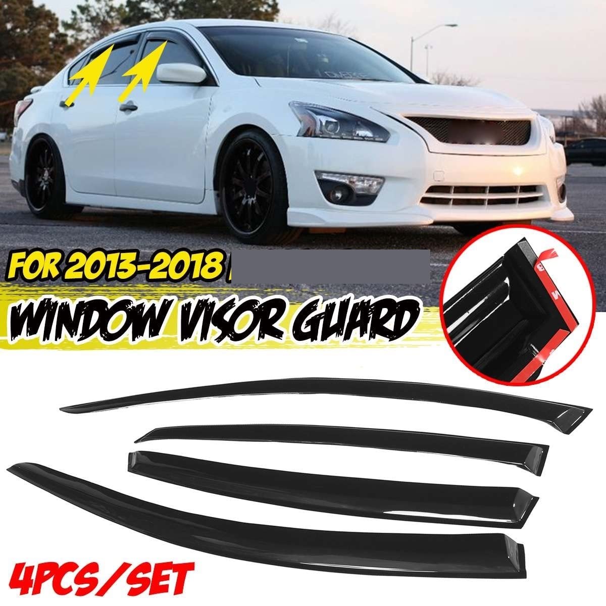 4pcs Original Shatterproof Rainproof Window Wind Deflectors for 2003-2007 Honda