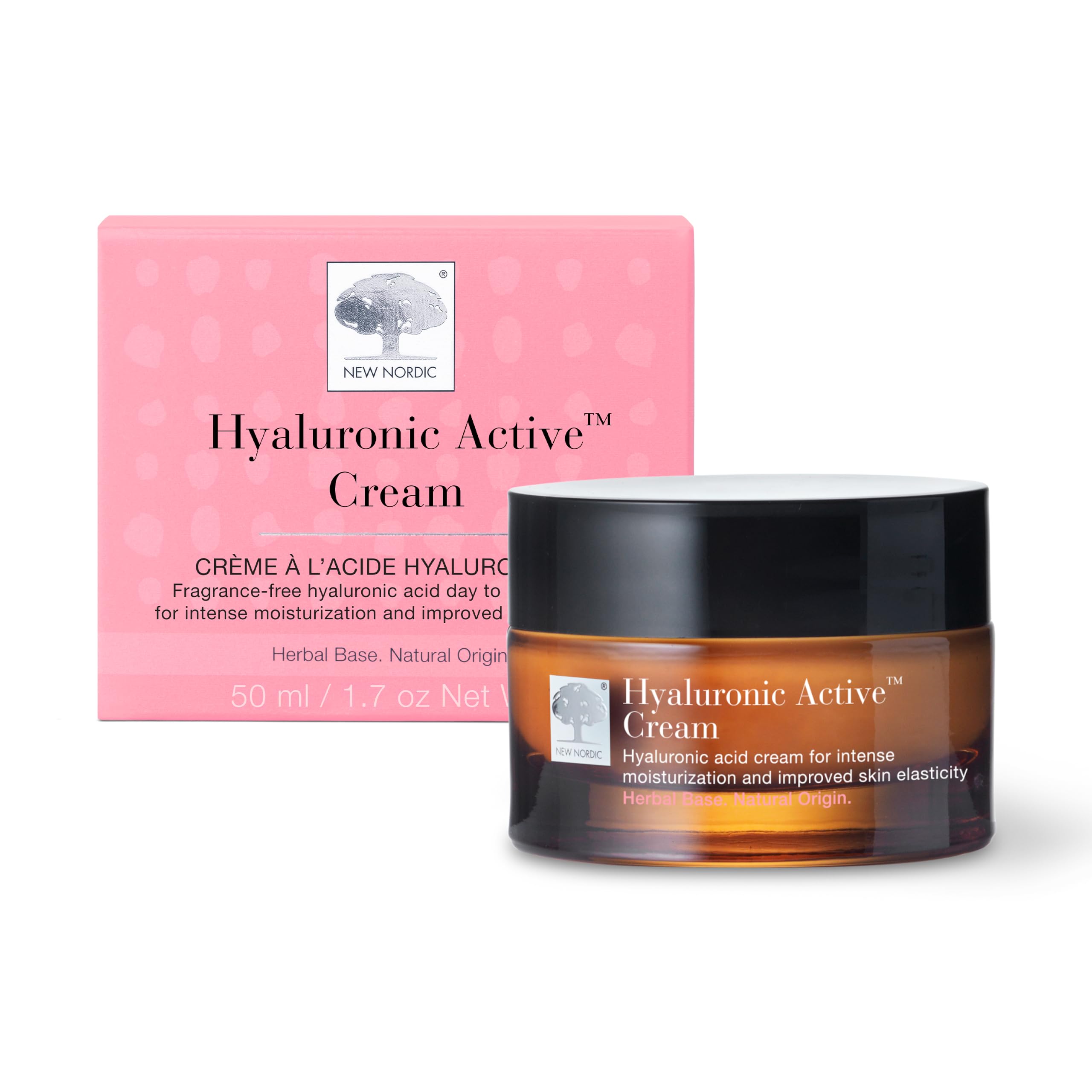 New Nordic - Crème Hyaluronic Active - Crème Visage Repulpante - Acide Hyaluronique, Argousier, Beurre de Karité - 50 ML