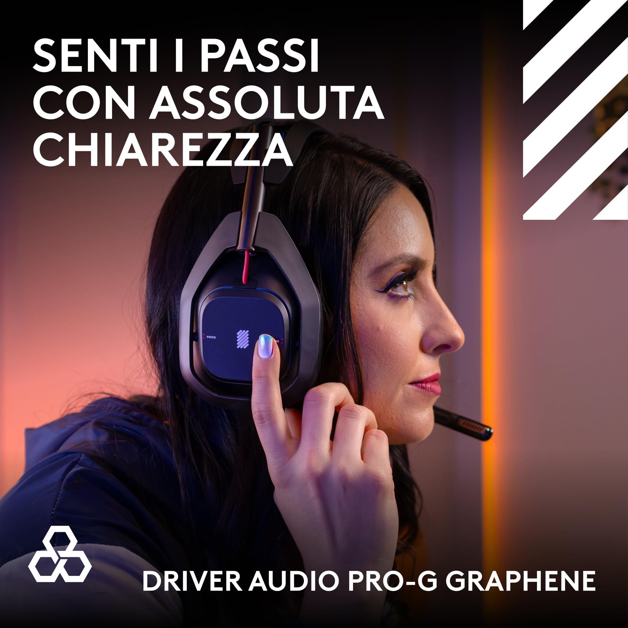 Logitech G Astro A50 cuffia e microfono gaming wireless LIGHTSPEED + base — immagine 7 di 16