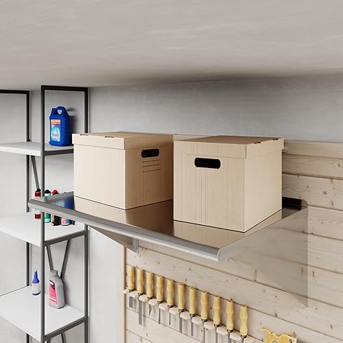 Vista 32 de AmGood Estante de pared de acero inoxidable de 60 pulgadas de largo x 8 pulgadas de profundidad Certificado NSF Estantería de metal