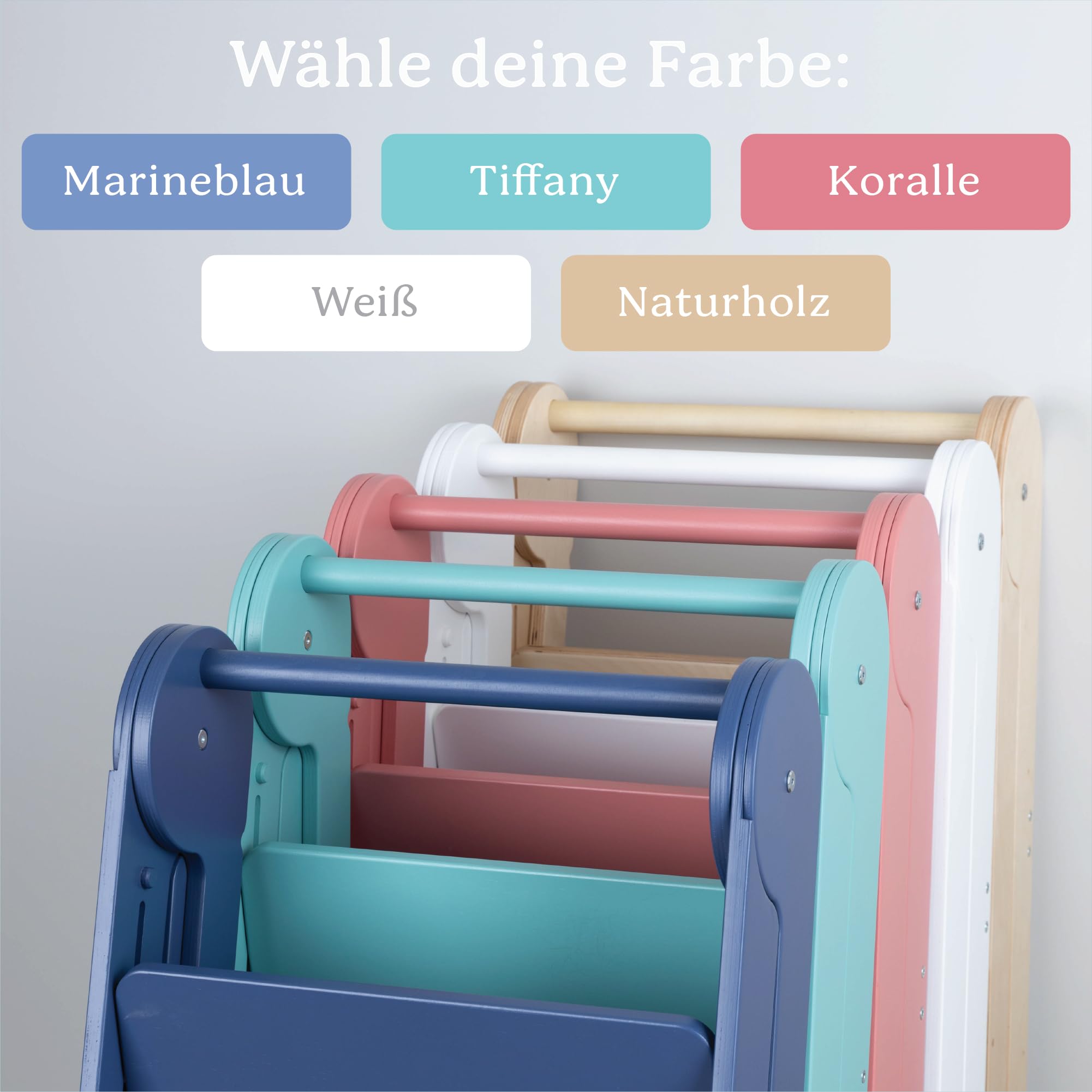 TOYBOX Montessori Kleinkind-Turm & faltbarer Holz Tritthocker - Faltbare Küchenhilfe für Kleinkinder, Kinder Lernen & Steh-Möbel