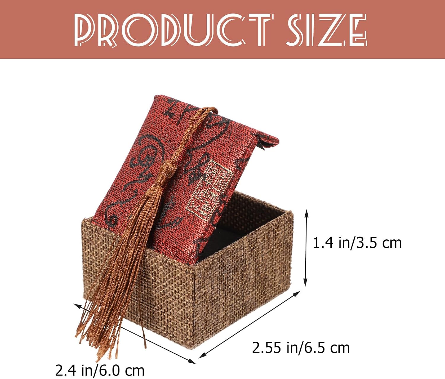 SECFOU 4pcs Vintage Cloth Jewelry Box Set with Protective Lid image 2