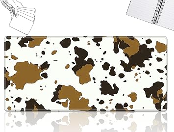 for MTG Playmat, Game Play Mat for MTG TCG 24 x 14 inches Trading Card Inked Game Playmats with Stitched Smooth Rubber Surface Battle Game Play Mats Desk Mousepad, Brown Cow