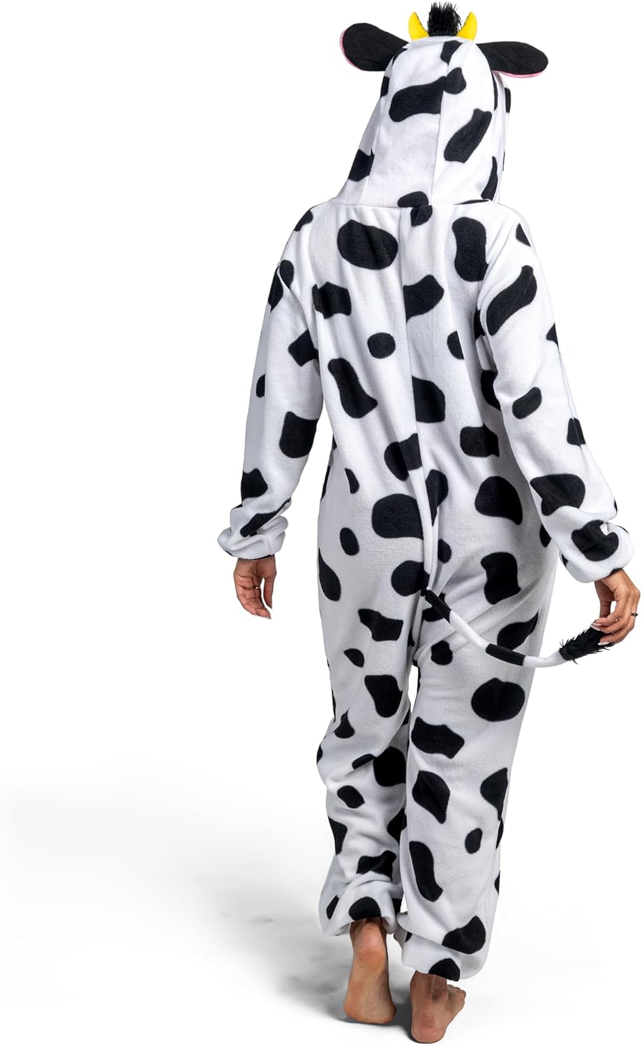 Spooktacular Creations Cow Pajamas, Plush Cow Costume Hooded, Halloween Costume Sleepwear for Cosplay Themed Parties - Image 7