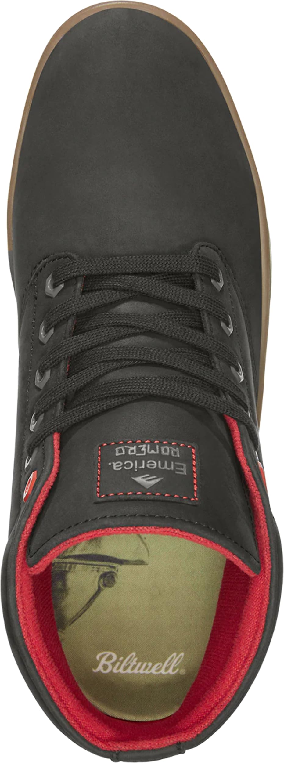 Emerica Romero Laced High X Biltwell Black/Gum 8.5 D (M)