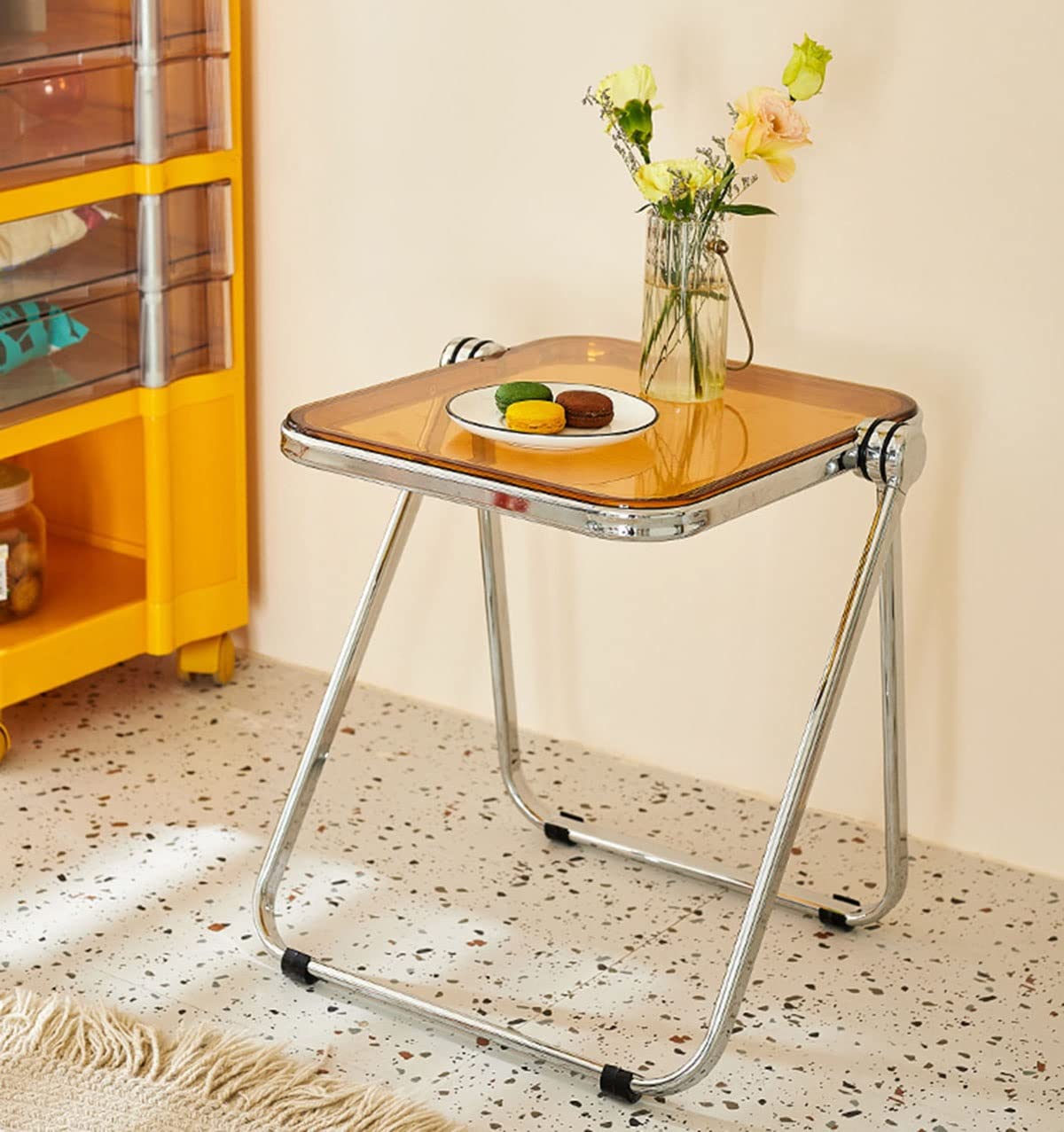 Amazon｜ローテーブル 折りたたみテーブル ベッドテーブル 幅35.5×奥行