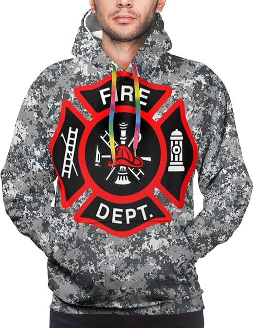 Men's Hoodie Fire Department Unisex 3D Novelty Sweatshirts Pullover with Pockets Casual : Amazon 