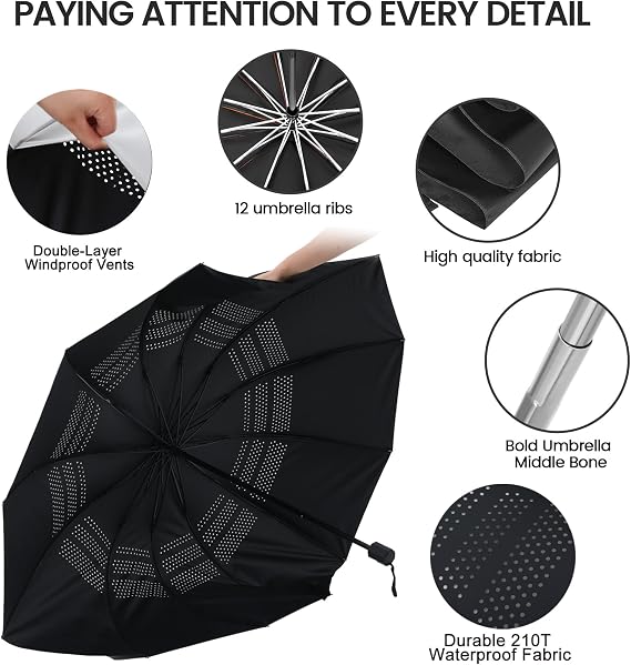 Heavy-Duty Magnetic Umbrella with Clamp, 60-Inch,-UV Canopy for HVAC, Welding, Roofing Dual Base for Metal and Non-Metal Surfaces Waterproof, Base Fits Multiple Umbrella Sizes