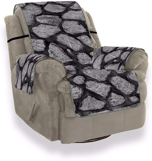 A.Monamour Sofa Slipcovers Sofa Covers Concrete Brick Stone Wall Texture Background Velvet Slip Resistant Armchair Couch Sofa Furniture Protector Fabric Covers for Pets Dogs Cats