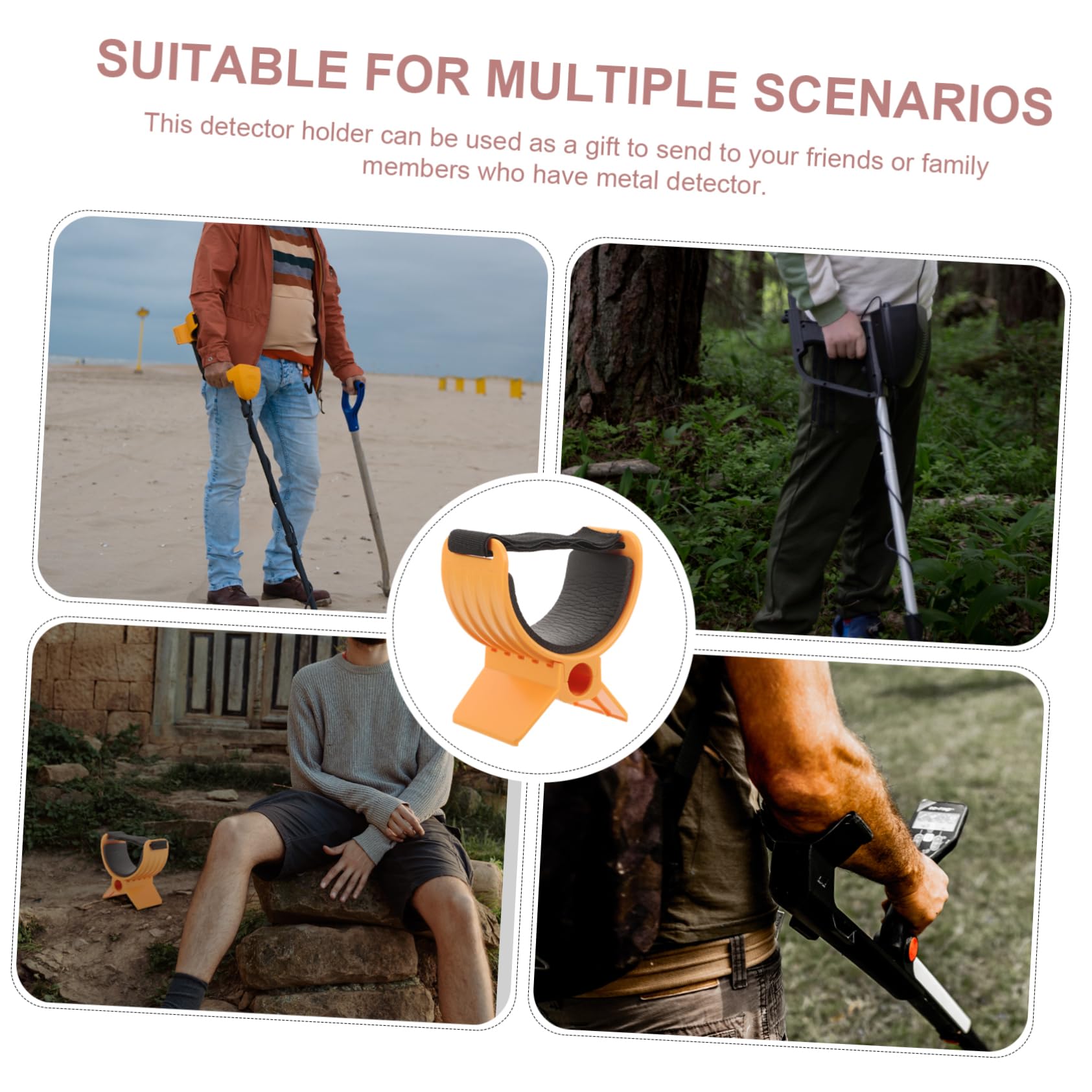 BESPORTBLE 2 Pièces Détecteur De Métaux Souterrain Portable Trousse Support De Détecteur De Camping Petit Support De Support De Main Pour Souder Yellow Tissu Élastique