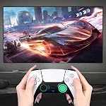 DLseego 6PCS Thumb Grips Caps for Xbox One X S PS5 PS4 PS3 PlayStation DualSense Switch Pro Wireless Controller Steam Deck, Soft Silicone Anti-Slip Button Cap Joystick Cover - Green