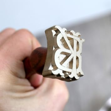 Custom Ice Cube Stamp, Custom Business Ice stamp, Custom Bar Stamp,Custom logo ice Mold for ice cubes (1 inch, Golden Brass Handle)
