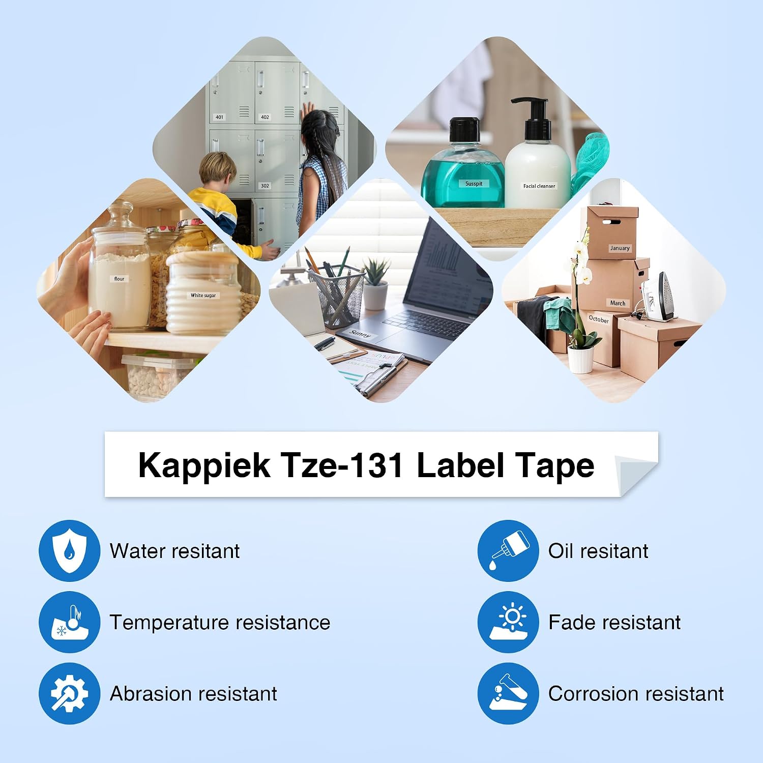 TZe-131 12mm 0.47 Laminated Clear Label Tape Compatible for Brother Label Maker Tape 12mm 0.47 Clear for Ptouch PTH110 PTD210 (1/2 inch x 26.2 ft), Black on Clear, 4 Packs