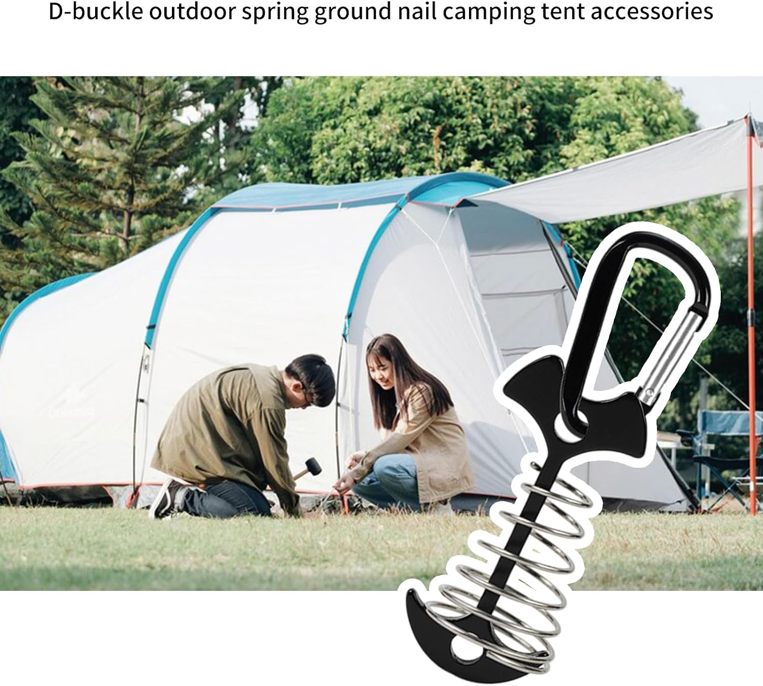 Camping Gear, 8pack Durability Tent Sand Pegs Multipurpose Tent Anchors Heavy Type Stakes for Outdoor Camping Hiking