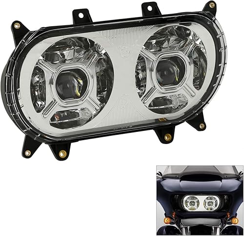 Miniatura 7 de TCT-MOTORPARTS Proyector de lámpara LED de doble faro para Harley Touring Road Glide 2015-2023