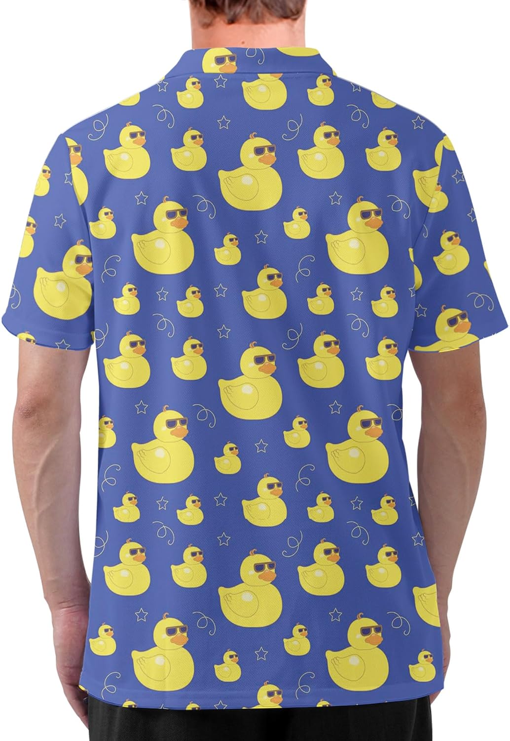 Duck Pond Pattern Golf Shirt, Duck Swimming Water Golf Shirt For Women, Nature Lover Gift