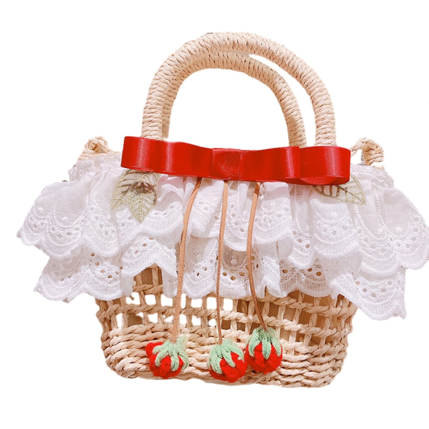 Amazon.co.jp: カゴバッグ ハンドメイド ストロー レディース 可愛い