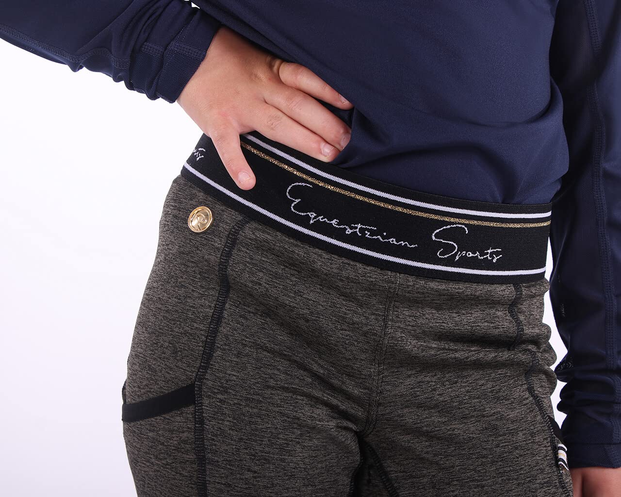 QHP Legging Senne Junior Grip-Completo Bolsillos Grandes