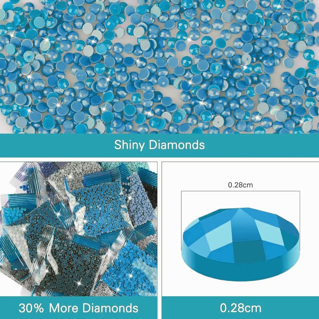 5D Gwiaździste niebo diamentowe malowanie dla dorosłych, jezioro piękne diamentowe malowanie pełny zestaw, DIY diamentowe malowanie kryształowy zestaw artystyczny, haft krzyżykowy rzemiosło dekoracje