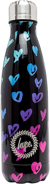 hype UNISEX SCRIBBLE HEART PINK CREST BOTTLE