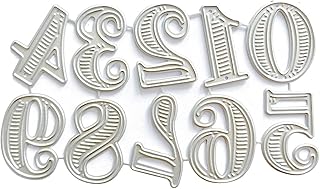 Numbers Embossing Cutting Dies Number Die Cuts for Greeting Card Wedding Invitation Making Scrapbooking Photo Album Carbon Steel