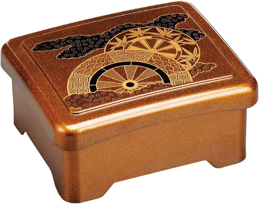 5-731-3 Heavy Box, Brown, 6.6 x 5.6 x 3.1 inches (16.7 x 14.3 x 8 cm), Eel Device, Shinkotsuki Bowl Weight, Gosho Interior Vermilion