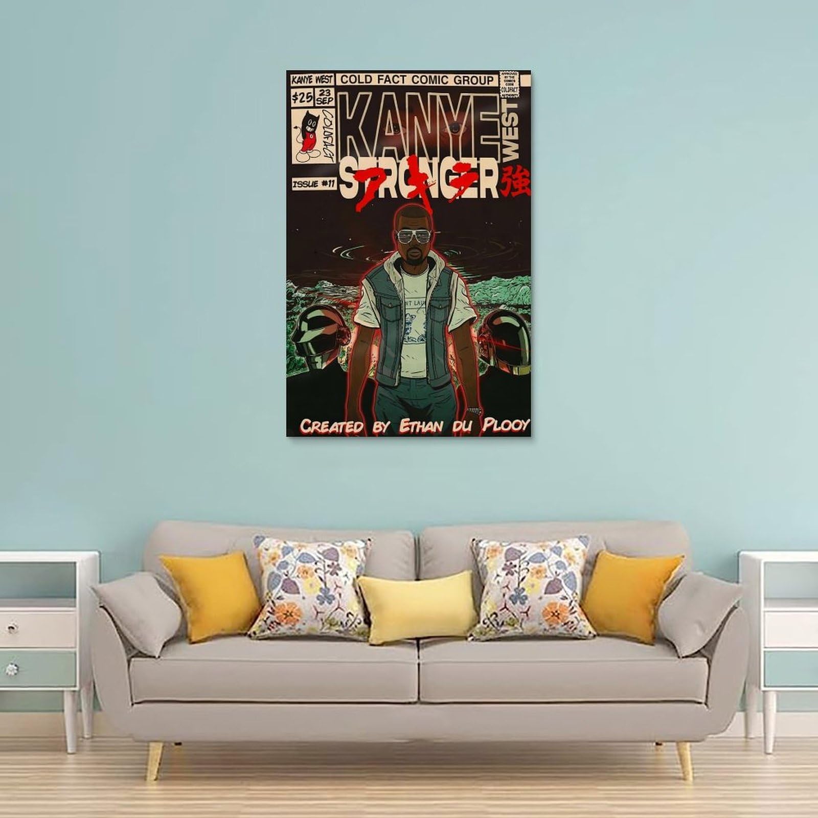 Amazon.com: Piesa Kanye West Poster Hip-hop Rap Comic Music Poster