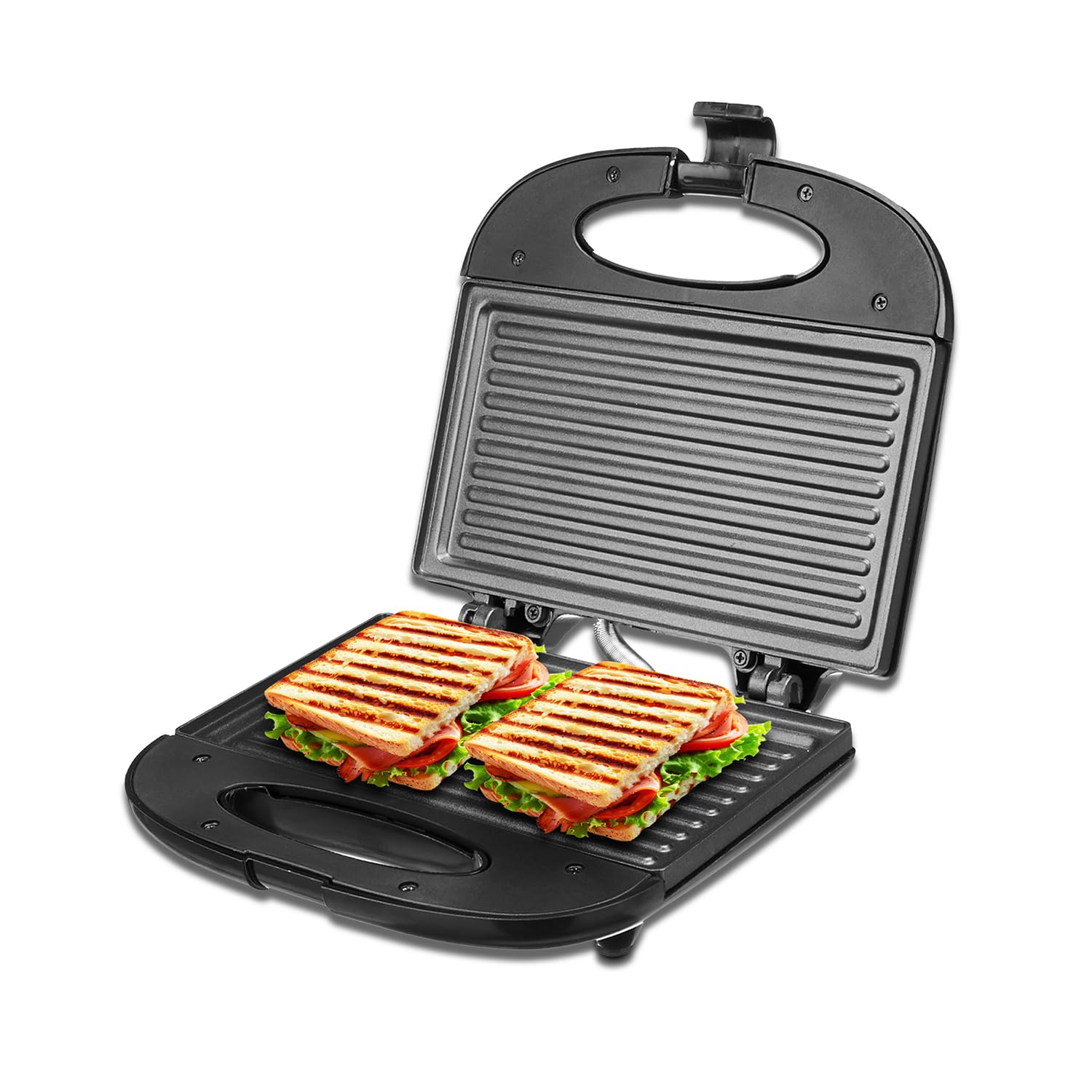 Amazon Basics 800W Electric Sandwich Grill | Non-Stick Die Cast Aluminium Plates | Auto Temp Control | Grills Sandwiches, Bread & Kebabs (Black) (B0CPT6Y8XS) Amazon Price History, Amazon Price Tracker