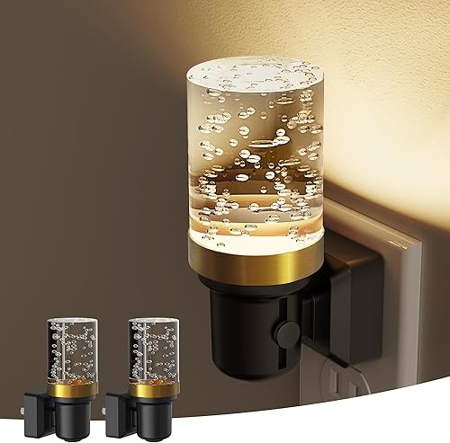 Miniatura 82 de L LOHAS LED Luz nocturna, paquete de 2 luces nocturnas regulables enchufables a la pared, luz nocturna RGB que cambia de color con sensor de luz