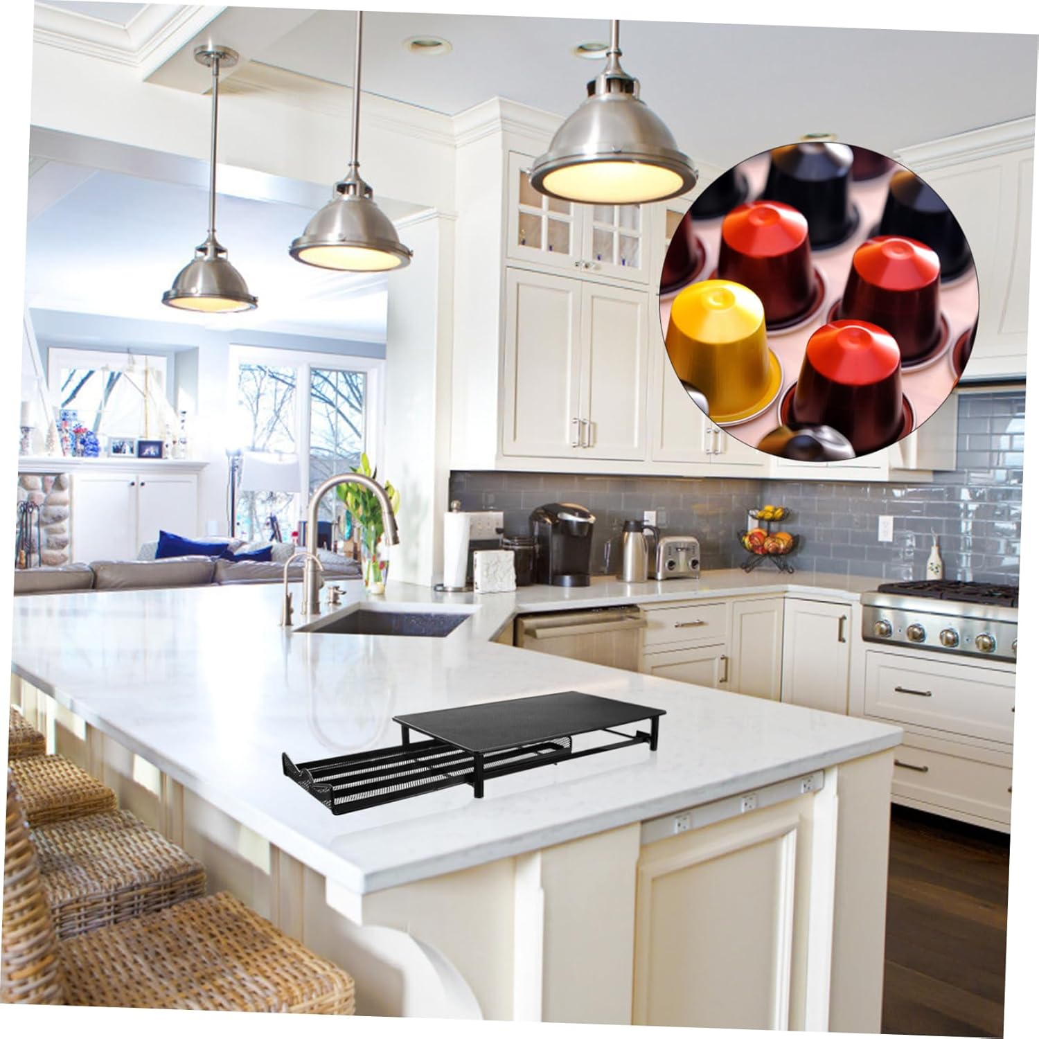 KICHOUSE Capsule Storage Rack Storage Box for Coffee for Capsules Suitable for Home Office