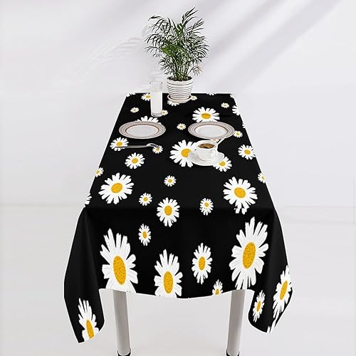 Miniatura 230 de Mantel floral hippie, diseño retro de los años 70, naranja, rosa, azul, floral, bohemio, estampado estético de margaritas, para fiesta, picnic