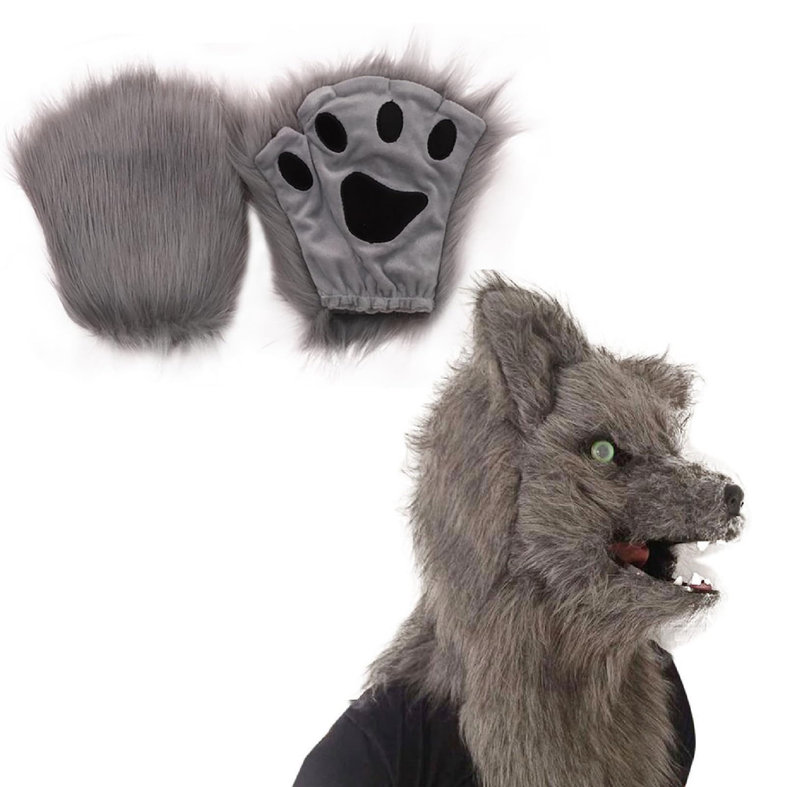 在庫あり 狼　ケモノ　着ぐるみ　マスク　コスプレ　コスチューム　一式 Amazon.co.jp: [AGW] ケモノ マスク ヘッド 着ぐるみ 被り物 犬