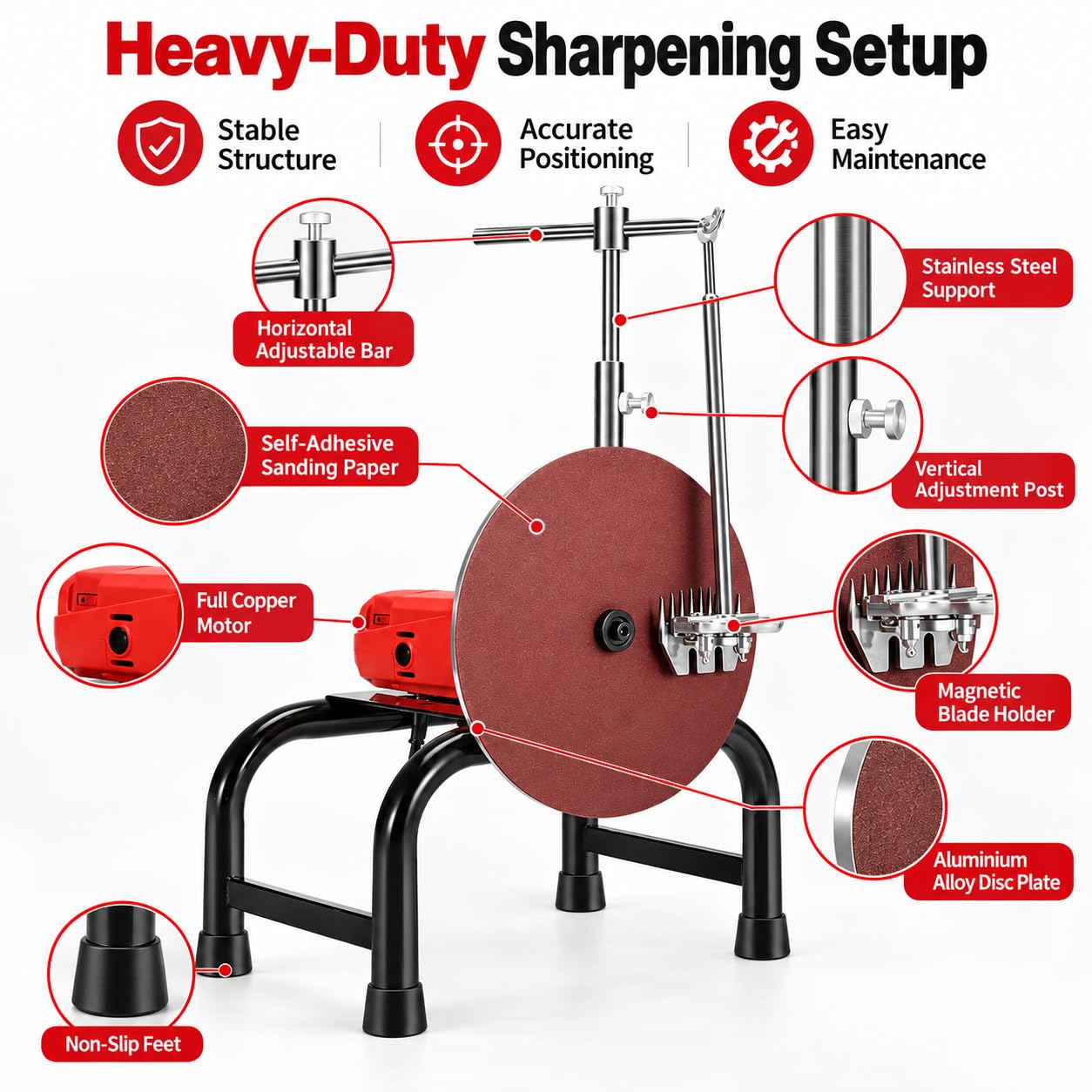 Cortadora de ovejas de 950W, soporte ajustable para afilado de cuchillas
