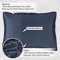 Vista 325 de PHF Fundas de almohada 100% algodón con tejido de gofre de 24 x 24 pulgadas, paquete de 2 fundas cuadradas para decoración elegante del hogar, sin