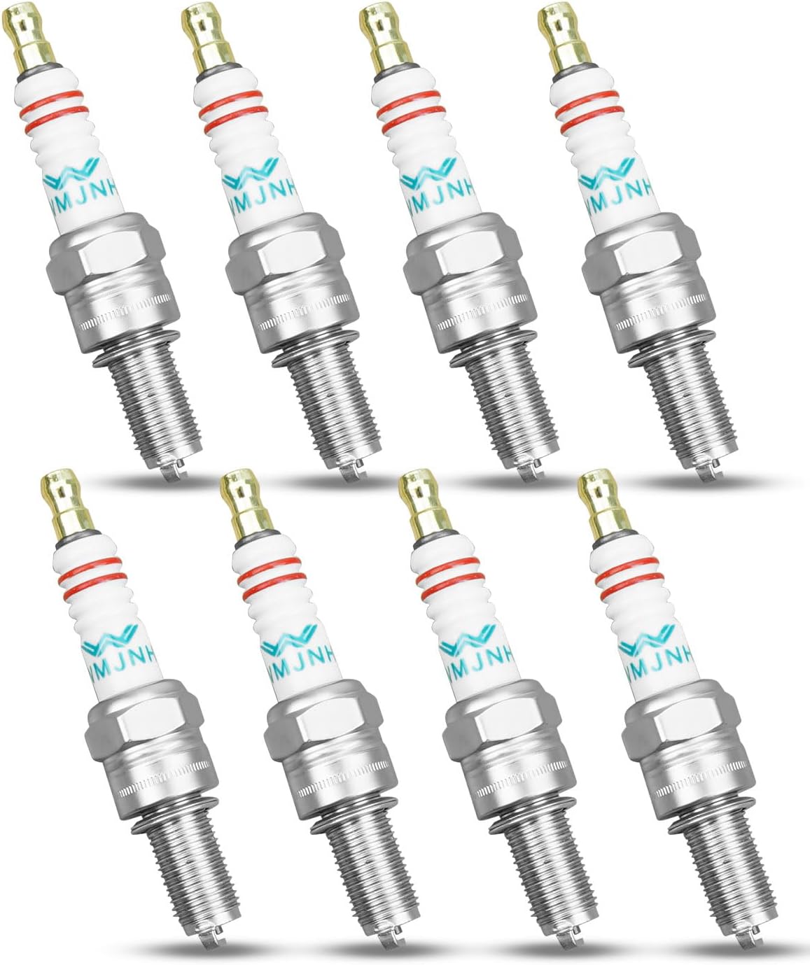 8Pcs Nickel Gold Spark Plug Replace 6955 CR9EB, Premium Performance Spark Plugs Fits for Yamaha WaveRunners Jet Boats Utility