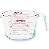 Pyrex 4-Cup Glass Measuring Cup For Baking and Cooking, Dishwasher, Freezer, Microwave, and Preheated Oven Safe, Essential Kitchen Tools