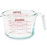 4-Cup Glass Measuring Cup For Baking and Cooking&comma; Dishwasher&comma; Freezer&comma; Microwave&comma; and Preheated Oven Safe&comma; Essential Kitchen Tools