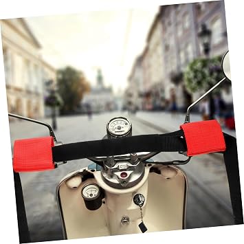 Red Nylon Soft Handlebar Straps Motorcycle Tie down Strap Set for Secure Transportation with Versatile Securing and Reliable Fabric Material