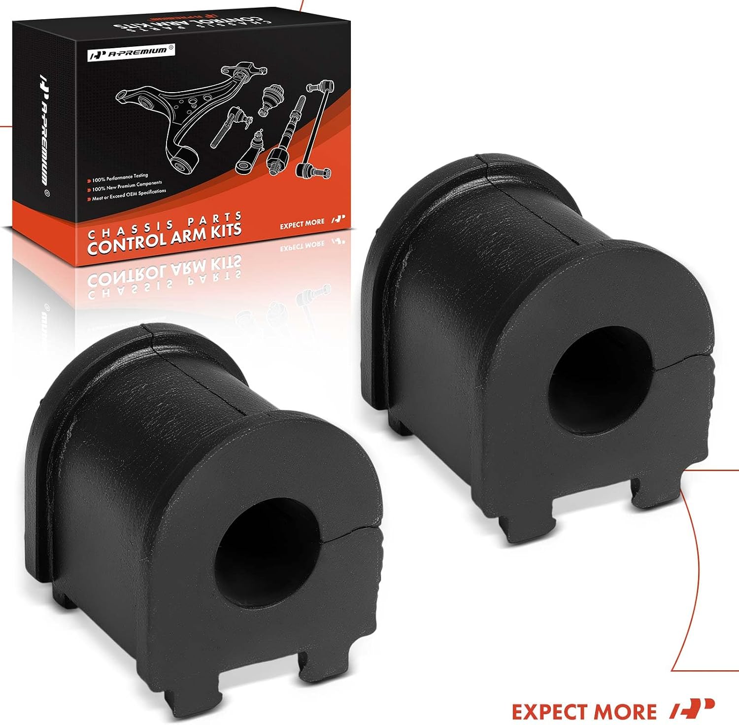 A-Premium 2 x Rear To Frame Sway Bar Bushing Kit, Compatible with Toyota Camry 2012-2017, Avalon 2013-2018