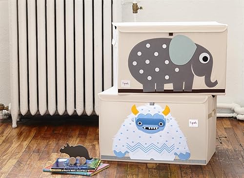 Miniatura 3 de 3 Sprouts Cofre grande de juguetes para niños con tapa y asas, contenedor plegable de almacenamiento de juguetes, caja/caja/cesta organizadora