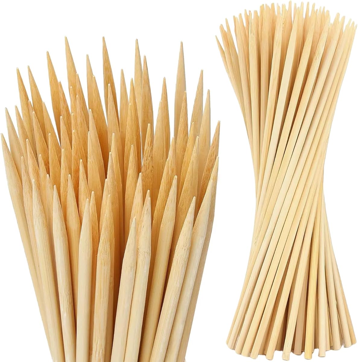 125-Pack 17.5 Inch Bamboo Plant Stakes, 6.3mm Garden Supports | 0.25-Inch Bamboo Sticks for Tomatoes, Flowers and Potted Plants, for Indoor or Outdoor Pots, Gardens and Raised Beds