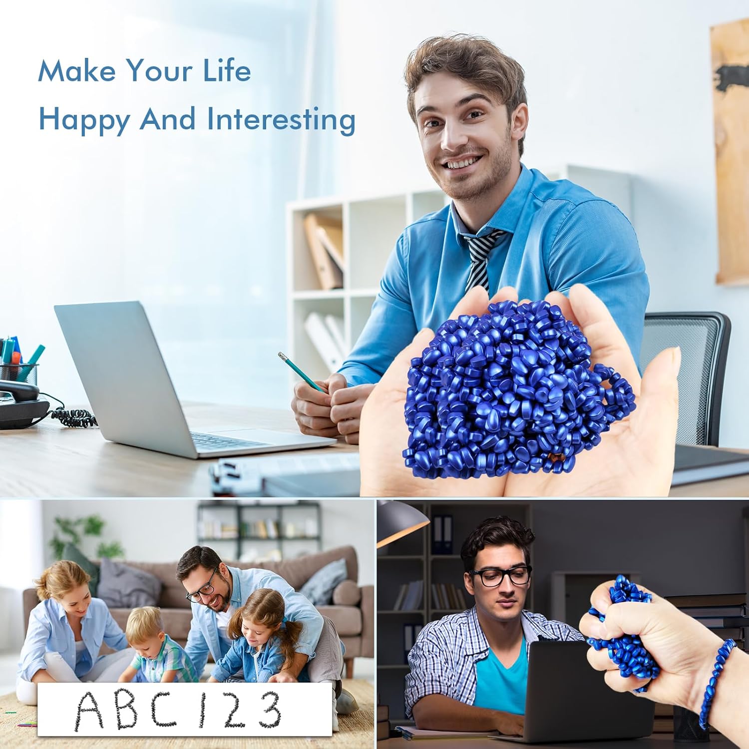 Magnetic Ferrite Putty Rock, More Than 500 Mini Weak Magnet Smooth Ferrite Pebbles, Small Magnetic Beads Fidget Adults Toys for Office,Tiny Magnet Balls Fidget Toys for Adults and ADHD