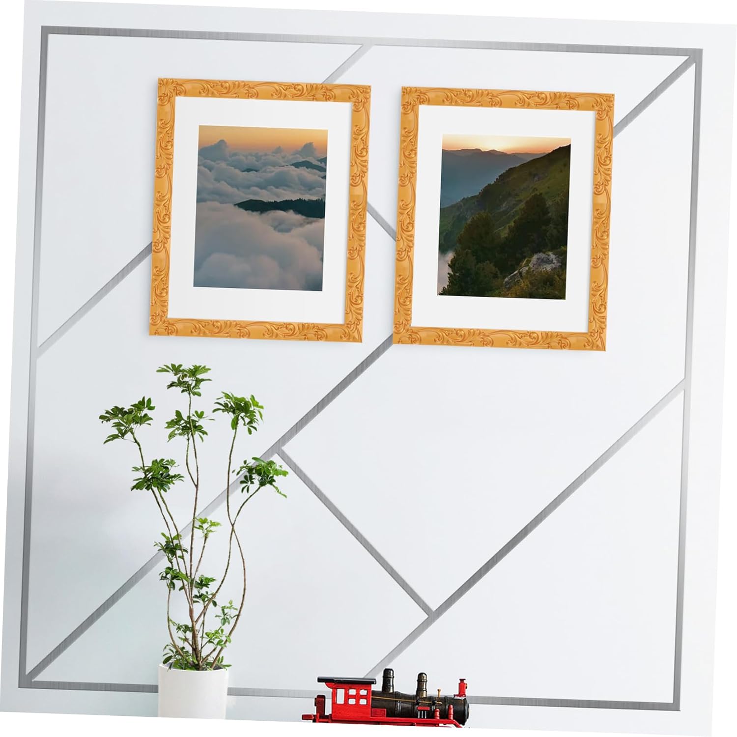 Homoyoyo 1roll Self-Adhesive Flexible Molding Trim for Decorative Border for Mirror Frames Easy to Cut and Install Elegant