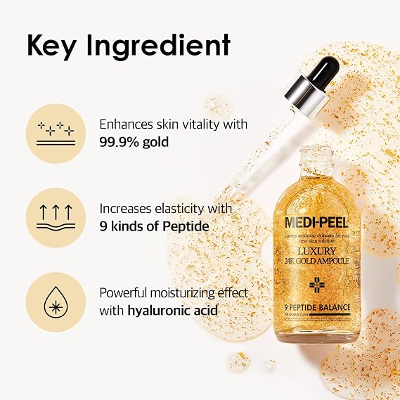 Medi-Peel Pure Gold 24K Ampoule 100ml - Skin Care Anti-Aging Anti-Wrinkle by MEDIPEEL