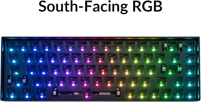Keychron K6 Pro Wireless Custom Mechanical Keyboard Barebone Version, QMK/Launcher Programmable Macro, Hot-Swappable 65% Layout, RGB Backlit Office Gaming Keyboard for Mac Windows Linux - Black