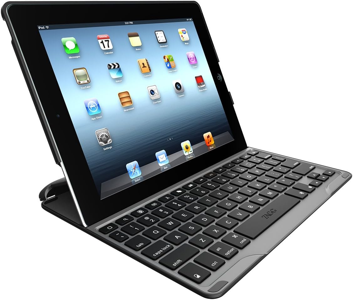 ZAGG FPROBLK101 ZAGGkeys Profolio Case for Apple iPad 2nd and 3rd Generation, Black