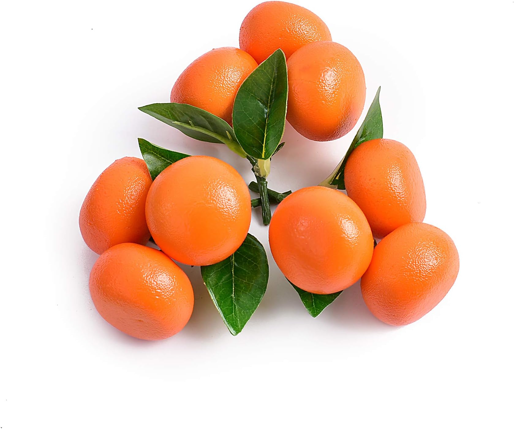 HUIANER 3 PCS Artificial Fruit Mini Tangerine Orange Simulation Fake Lifelike for Home Party Kitchen Festival Decoration